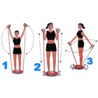 Kép 3/3 - Fitnesz korong gumikötelekkel kék