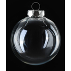 5 db átlátszó karácsonyi gömb - tölthető (8cm)