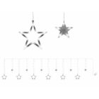 Kép 1/6 - Lógó függöny csillagok 138 LED-es, 4m (hideg fehér)