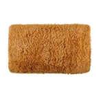 Kép 2/6 - Puha szürke fürdőszobai szőnyeg szett (3 darabos, barna)