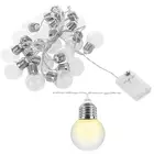Kép 1/6 - Mini izzó hatású elemes LED fénysor (20 LED, meleg fehér)