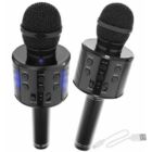 Kép 1/3 - Vezeték nélküli karaoke mikrofon Bluetooth hangszóróval (fekete)