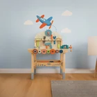 Kép 13/13 - Fa munkapad szerszámokkal