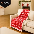 Kép 5/6 - RUHHY Kétszínű Karácsonyi Pléd – 130×170 cm, Puha és Meleg Takaró