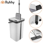 Kép 5/36 - Kétkamrás felmosó szett 11 L vödörrel és mopfejekkel