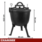 Kép 3/21 - Zománcozott öntöttvas bogrács 8 L