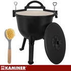 Kép 6/22 - Zománcozott öntöttvas bogrács 10L