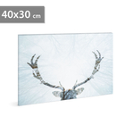 Kép 1/2 - LED-es fali hangulatkép - rénszarvas (2 x AA, 40 x 30 cm)