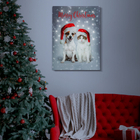 Kép 2/2 - Karácsonyi LED-es hangulatkép fali akasztóval (2 x AA, 30 x 40 cm)