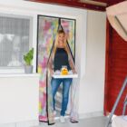 Kép 2/4 - Mágneses szúnyogháló függöny ajtóra (100 x 210 cm, színes pillangós)