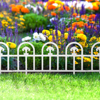 Kép 1/2 - Virágágyás szegély / kerítés (60 x 30 cm, fehér)