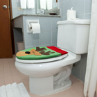 Kép 2/2 - Karácsonyi WC ülőke dekor rénszarvas mintával