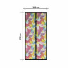 Kép 3/4 - Mágneses szúnyogháló függöny ajtóra (100 x 210 cm, színes pillangós)