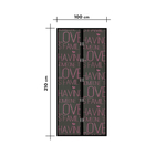 Mágneses szúnyogháló függöny ajtóra (100 x 210 cm, love)