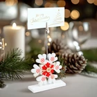 Kép 1/3 - Ültetőkártya tartó - csipeszes - jégkristály - 8,8 x 8,8 cm