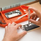 Kép 1/4 - Gumi szerszámos tálca tárolórekeszekkel - bitfejtartóval - 27,5 x 14,5 x 2,5 cm