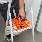 Kép 1/6 - Gumi szerszámos tálca tárolórekeszekkel - vonalzóval - 26 x 23,5 x 2,5 cm