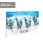 Kép 1/2 - LED-es fali hangulatkép - "Let it snow" - 2 x AA, 40 x 30 cm