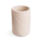 Kép 1/2 - Fürdőszobai pohár - matt bézs mintás