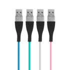 Kép 2/7 - Adatkábel - microUSB , szilikon bevonat, 4 szín - 2 m