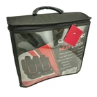 Kép 2/3 - Autós üléshuzat szett - piros / fekete - 9 db-os - HSA002