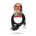 Kép 2/2 - Kerékpár sodrony lakat, 10 mm / 120 cm, fekete
