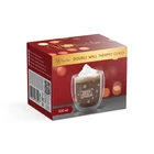 Kép 2/2 - Karácsonyi duplafalú üveg pohár - 300 ml