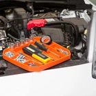 Kép 3/6 - Gumi szerszámos tálca tárolórekeszekkel - vonalzóval - 26 x 23,5 x 2,5 cm