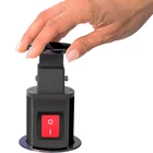 Kép 3/7 - Rejtett elosztó, 3-as, szálcsiszolt titán fekete, kapcsolóval