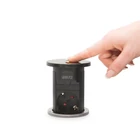 Kép 3/5 - Motoros rejtett elosztó - fekete, 3 x 250 V + USB-A, Type-C