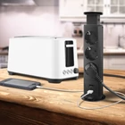 Kép 4/6 - Rejtett elosztó, 3-as + 2 x USB - matt fekete