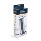 Kép 4/4 - Sarokelosztó - kapcsolós - 3 x 250V, 16A - 2 x USB, 2,1A - alumínium ház