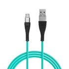 Kép 4/7 - Adatkábel - microUSB , szilikon bevonat, 4 szín - 2 m