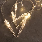 Kép 4/6 - LED-es fényfüggöny - jégcsappal - 3,5 x 0,7 m - 180 melegfehér LED - IP44