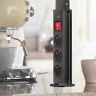 Kép 5/7 - Rejtett elosztó, 3-as, szálcsiszolt titán fekete, kapcsolóval