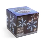 Kép 5/5 - LED-es fényfüggöny - hópehely - 3 x 0,75 m - 224 hidegfehér LED - IP44