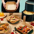 Kép 5/8 - Air fryer sütőpapír - olaj nélküli sütőhöz - négyzet - 20 cm - 50 db / csomag