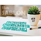 Kép 6/8 - Sablon szett - szülinapos - 15 db-os