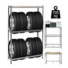 Kép 1/8 - Gumiabroncs tároló állvány - fém - 180 x 120 x 40 cm