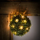 Kép 1/5 - Szolár bukszus - felakasztható - 25 cm - 20 melegfehér LED