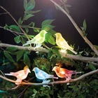 Kép 1/3 - Szolár fényfüzér - madárka, csipeszes - 80 cm - 5 színes, RGB LED