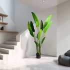 Kép 1/2 - Műnövény dekoráció - banánlevél fa - zöld - 1,9 m