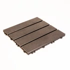 Kép 2/2 - WPC padlóburkolat - 4 léces - 30 x 30 cm - fekete - 11 db / csomag