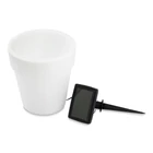 Kép 2/3 - Szolár virágcserép - 4 hidegfehér LED - 16,5 x 19 cm