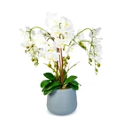 Kép 2/2 - Műnövény dekoráció - orchidea - fehér - 83 cm