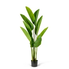Kép 2/2 - Műnövény dekoráció - banánlevél fa - zöld - 1,6 m