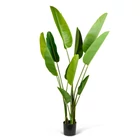 Kép 2/2 - Műnövény dekoráció - banánlevél fa - zöld - 1,9 m