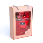 Kép 2/2 - Műnövény dekoráció - rózsa - 23 x 16 x 8 cm