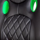 Kép 2/5 - Gamer szék karfával - fekete / zöld - 71 x 53 cm / 53 x 47 cm