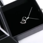 Kép 2/6 - Örökrózsa nyitható díszdobozban nyaklánccal - 10,2 x 9,8 x 11 cm - fekete